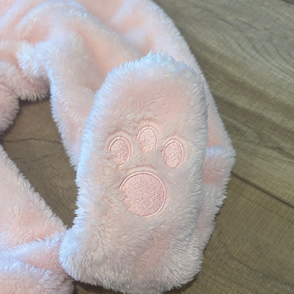 Magnetic Me Pink fuzzy teddy Bear Footie suit - Picture 4 of 6